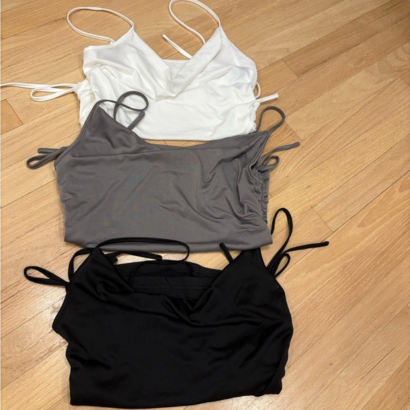3 Tie-at-sides Camisole Tops - Picture 2 of 4